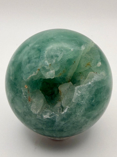 Emerald Mist | All Natural Green Fluorite Sphere