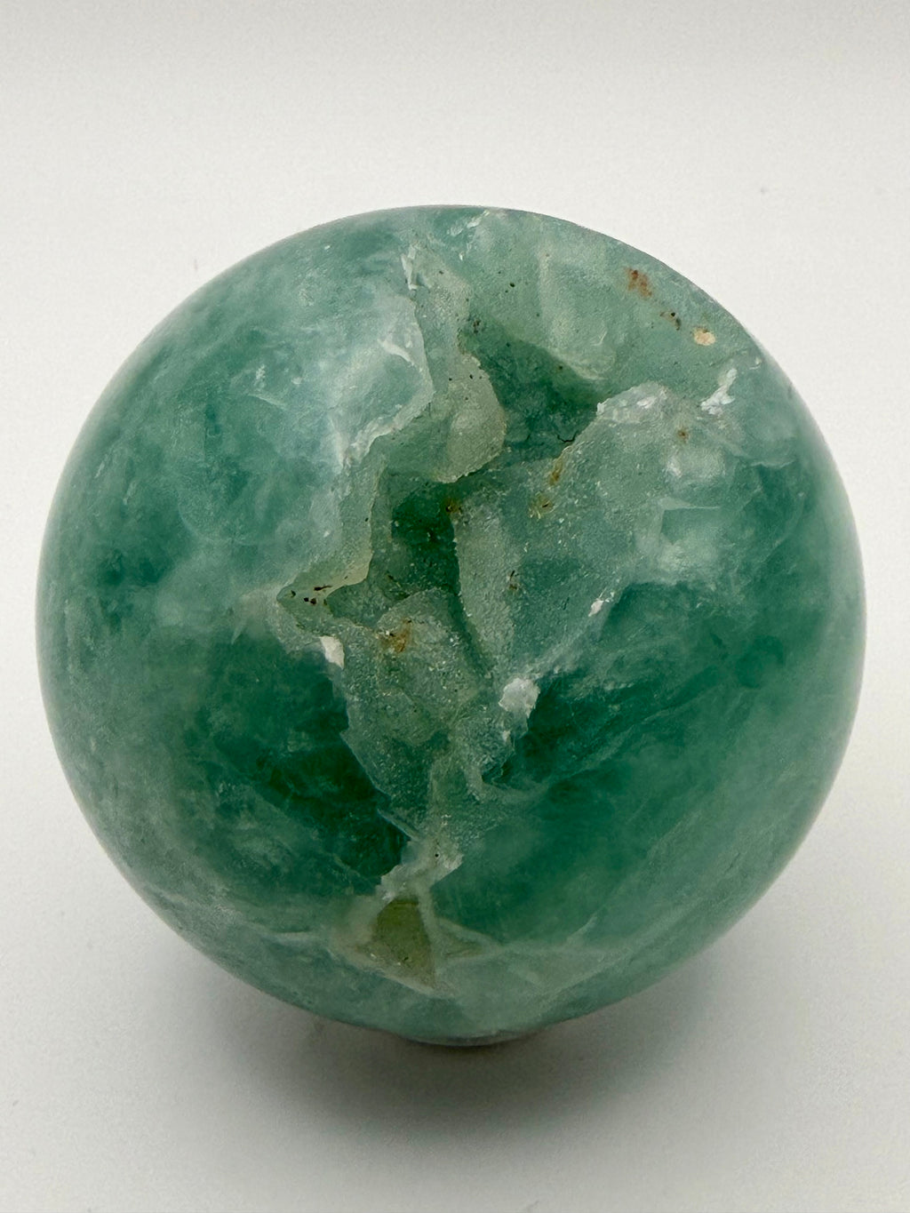 Emerald Mist | All Natural Green Fluorite Sphere
