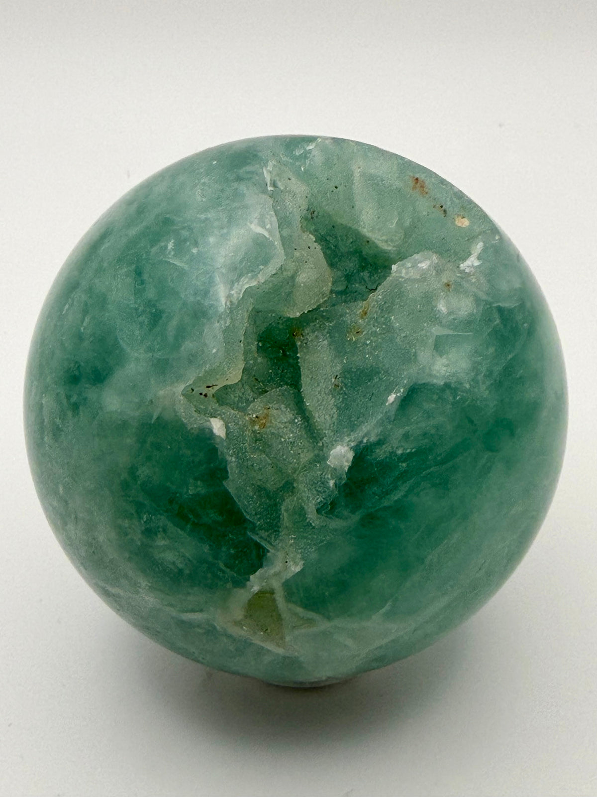 Emerald Mist | All Natural Green Fluorite Sphere