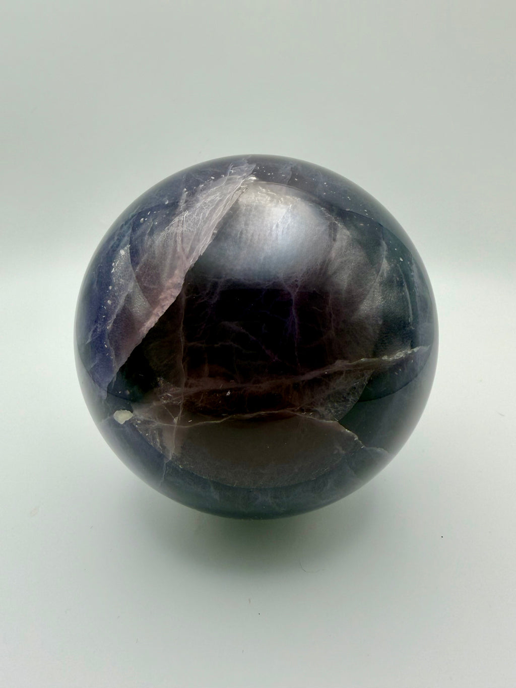 Midnight Veil | All Natural Purple Fluorite Statement Sphere