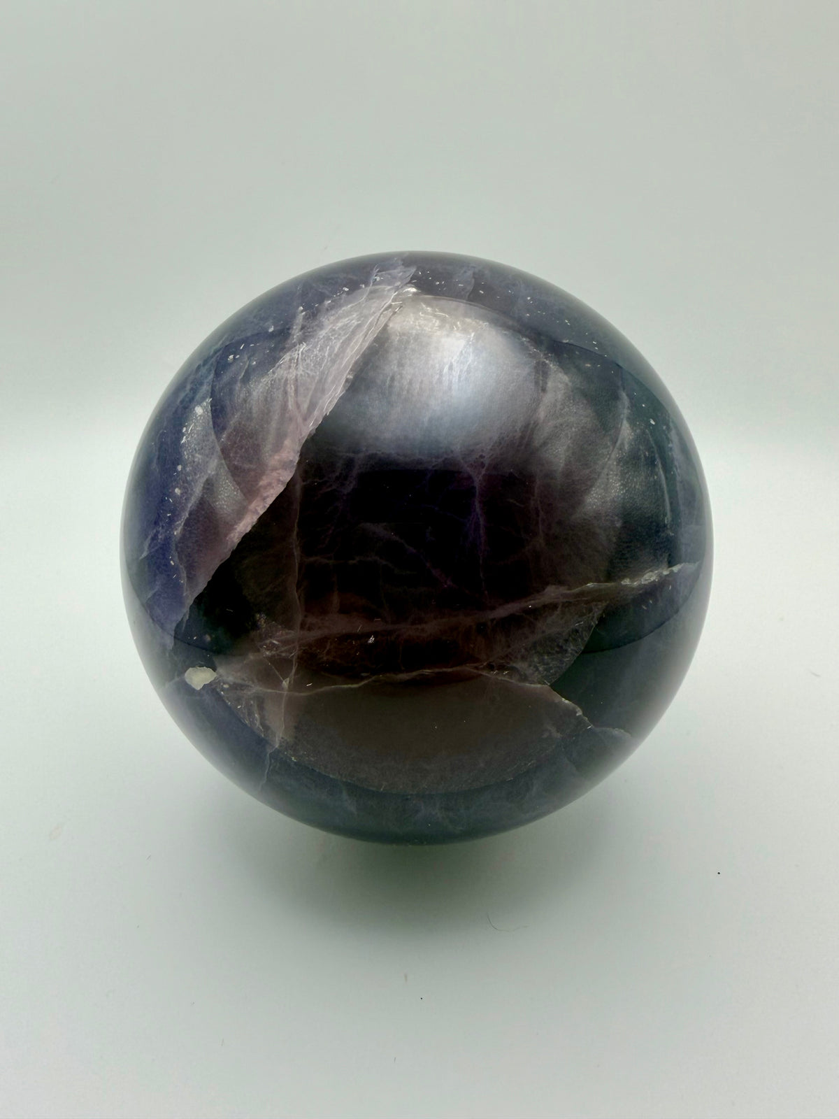 Midnight Veil | All Natural Purple Fluorite Statement Sphere