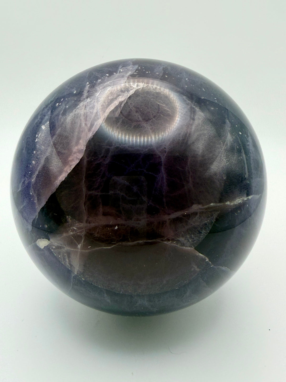Midnight Veil | All Natural Purple Fluorite Statement Sphere
