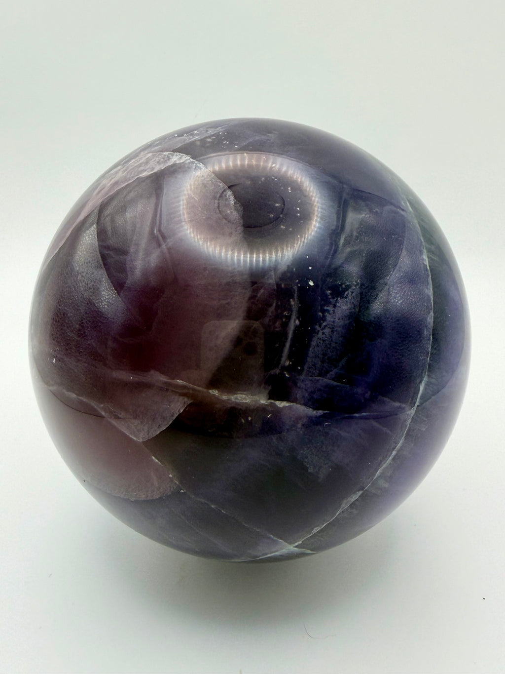 Midnight Veil | All Natural Purple Fluorite Statement Sphere