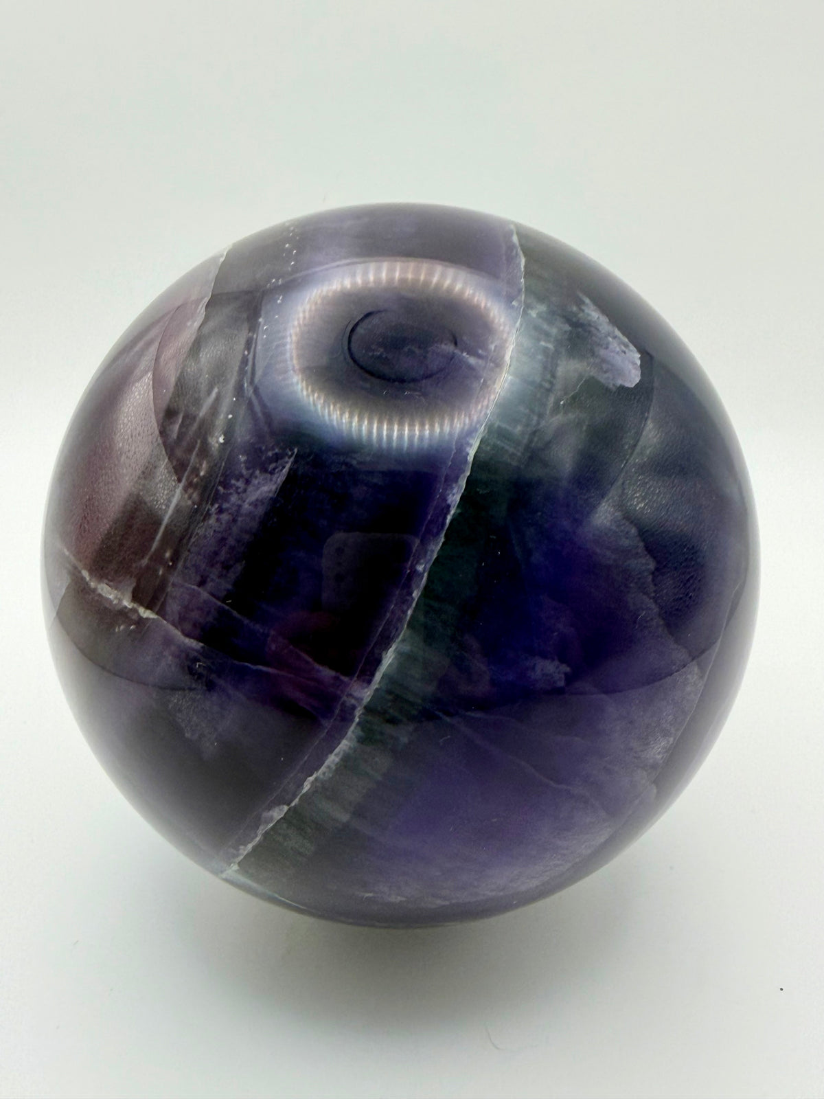 Midnight Veil | All Natural Purple Fluorite Statement Sphere