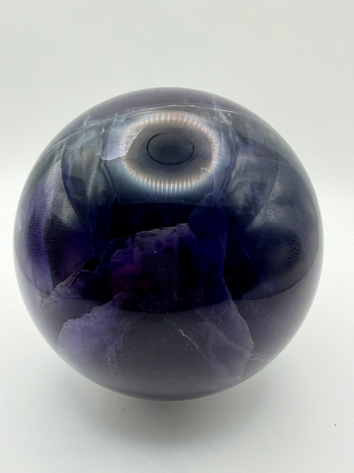 Midnight Veil | All Natural Purple Fluorite Statement Sphere