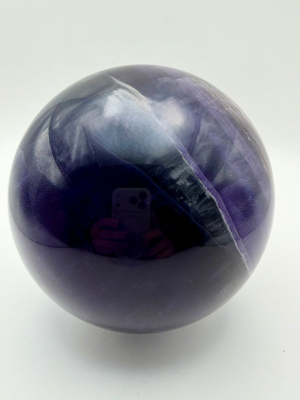 Midnight Veil | All Natural Purple Fluorite Statement Sphere