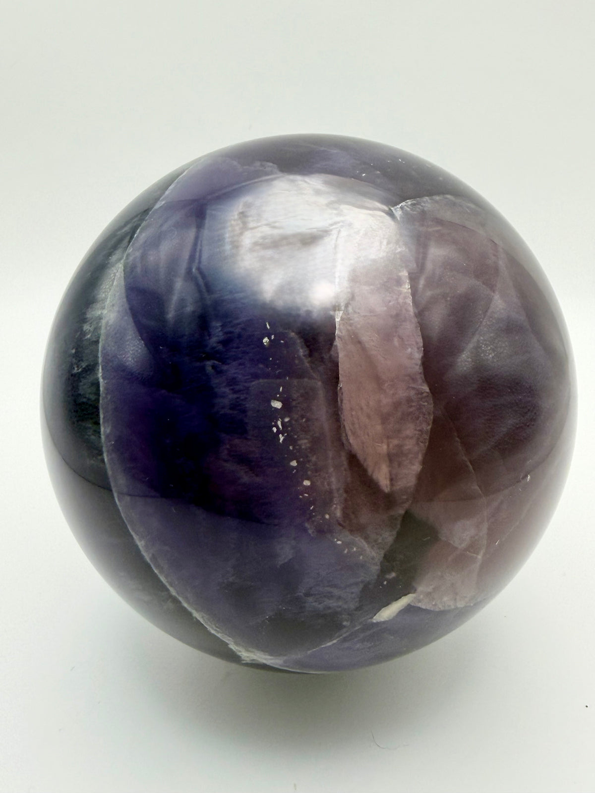 Midnight Veil | All Natural Purple Fluorite Statement Sphere
