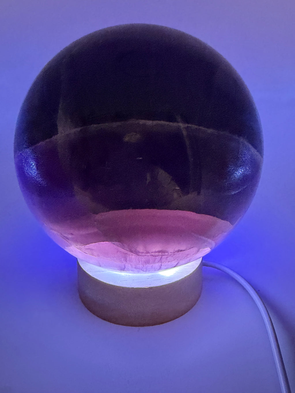 Midnight Veil | All Natural Purple Fluorite Statement Sphere