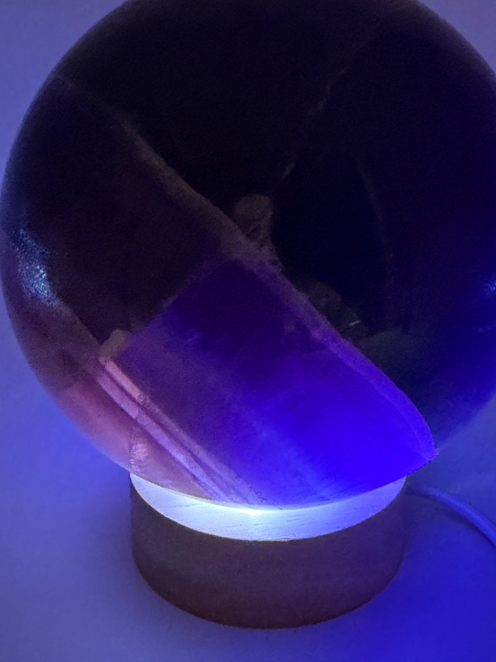Midnight Veil | All Natural Purple Fluorite Statement Sphere