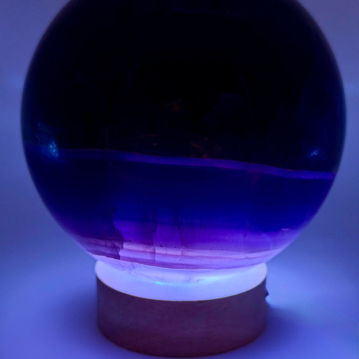 Midnight Veil | All Natural Purple Fluorite Statement Sphere