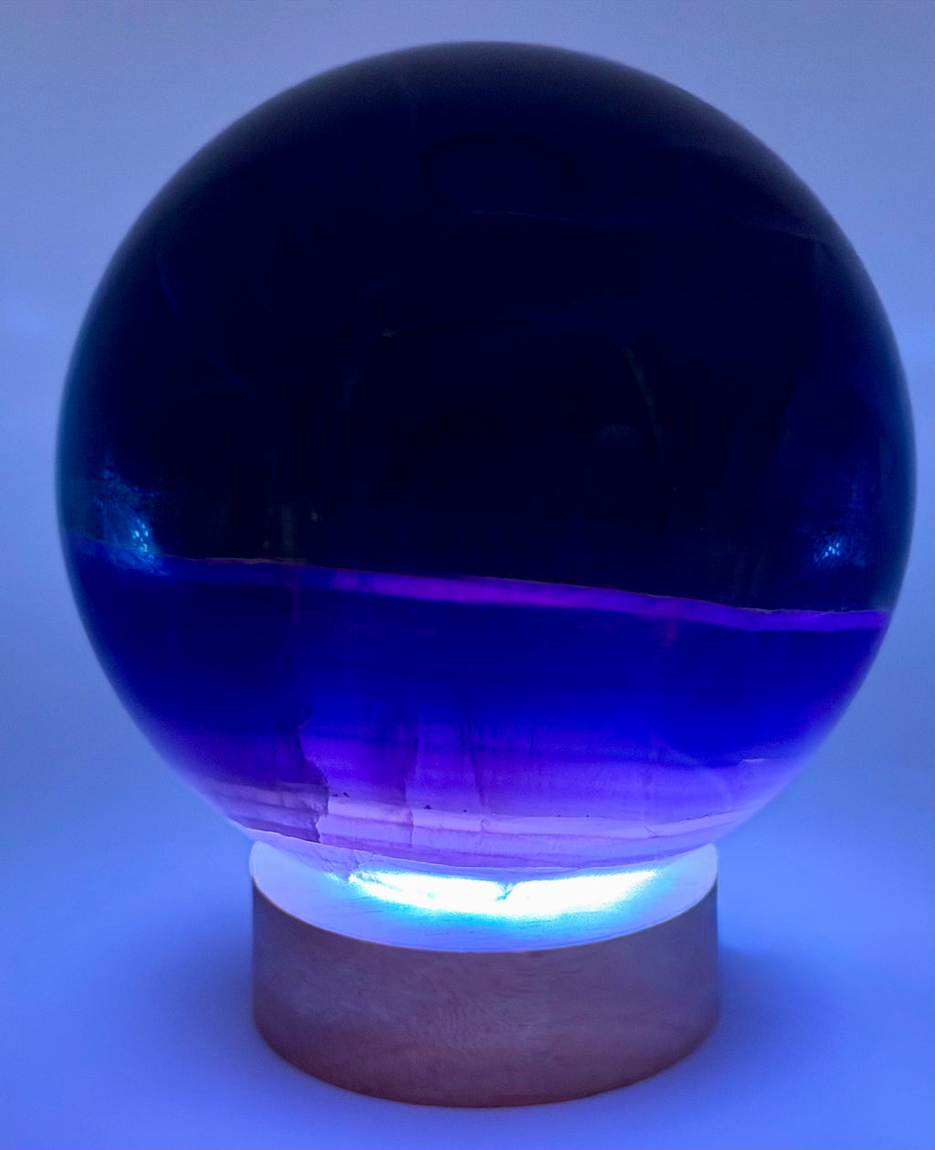 Midnight Veil | All Natural Purple Fluorite Statement Sphere