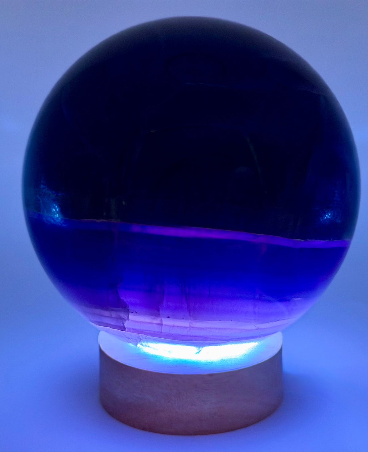 Midnight Veil | All Natural Purple Fluorite Statement Sphere