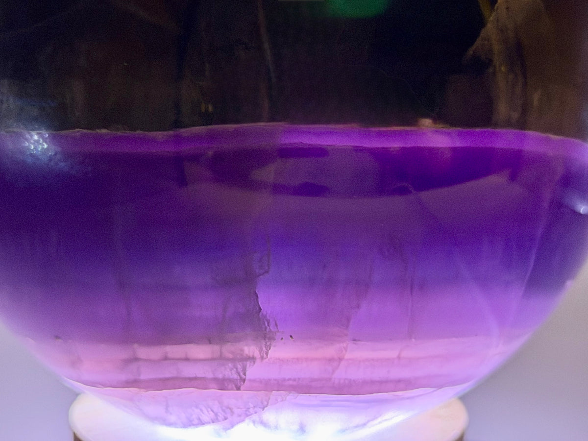 Midnight Veil | All Natural Purple Fluorite Statement Sphere