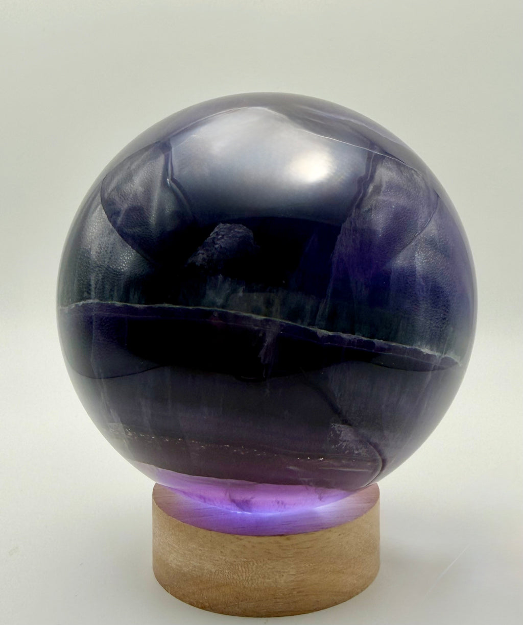 Midnight Veil | All Natural Purple Fluorite Statement Sphere