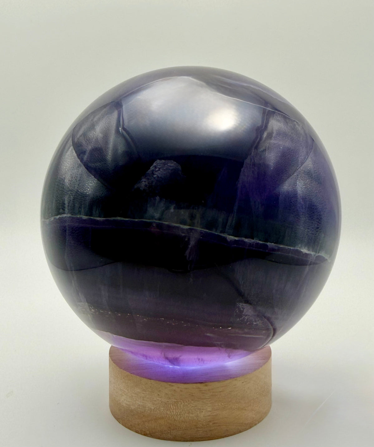 Midnight Veil | All Natural Purple Fluorite Statement Sphere