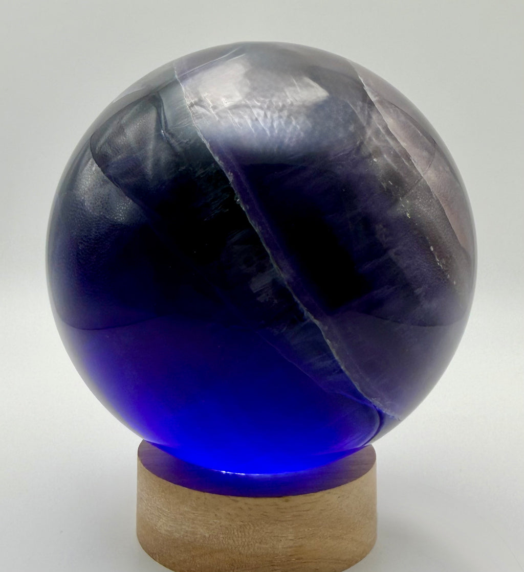 Midnight Veil | All Natural Purple Fluorite Statement Sphere