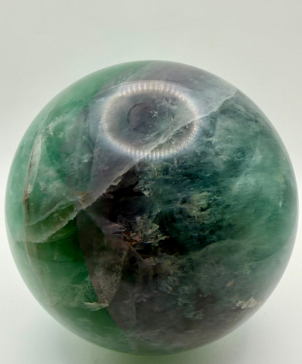 Emerald Reverie | All Natural Green & Purple Fluorite Sphere