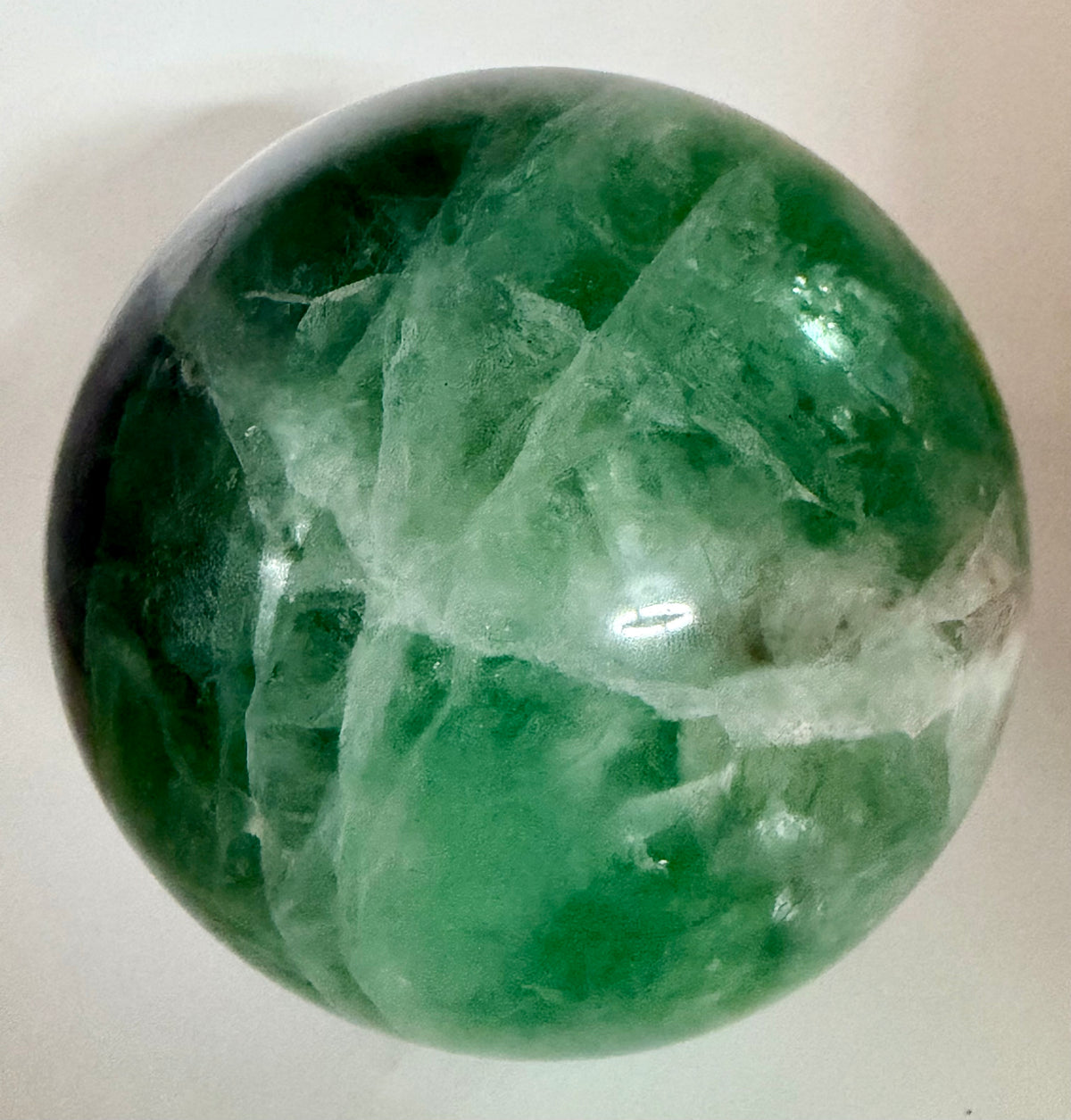Emerald Reverie | All Natural Green & Purple Fluorite Sphere