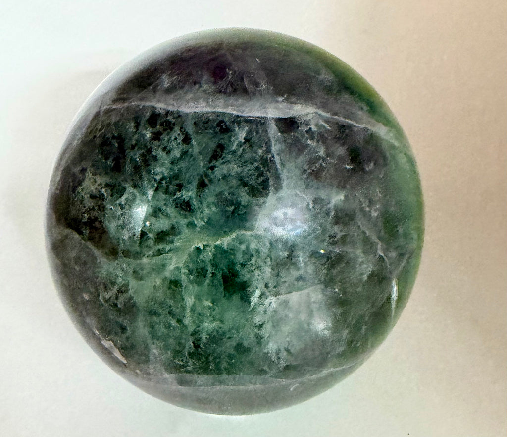 Emerald Reverie | All Natural Green & Purple Fluorite Sphere