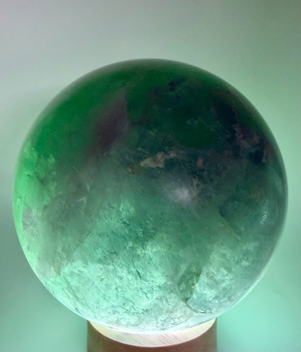 Emerald Reverie | All Natural Green & Purple Fluorite Sphere