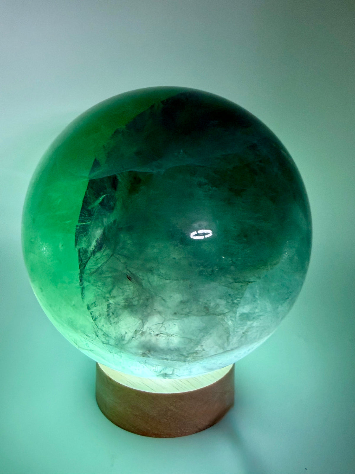 Emerald Reverie | All Natural Green & Purple Fluorite Sphere