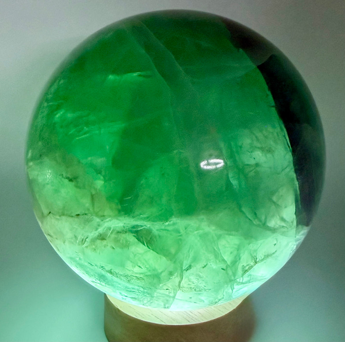 Emerald Reverie | All Natural Green & Purple Fluorite Sphere