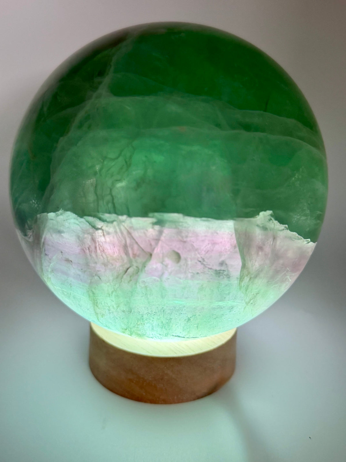 Emerald Reverie | All Natural Green & Purple Fluorite Sphere