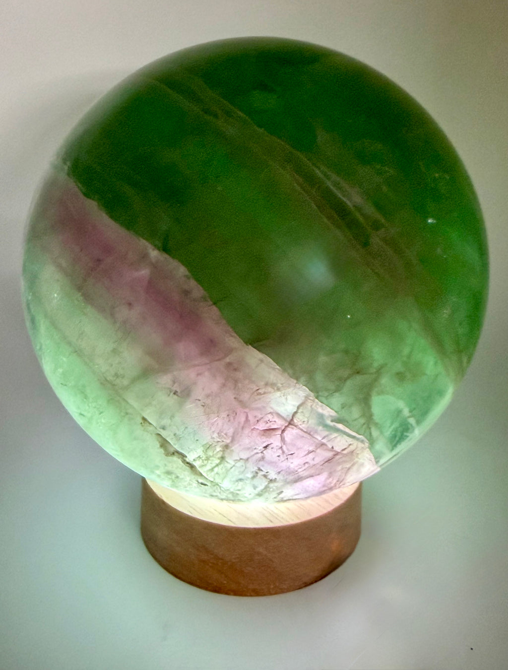 Emerald Reverie | All Natural Green & Purple Fluorite Sphere