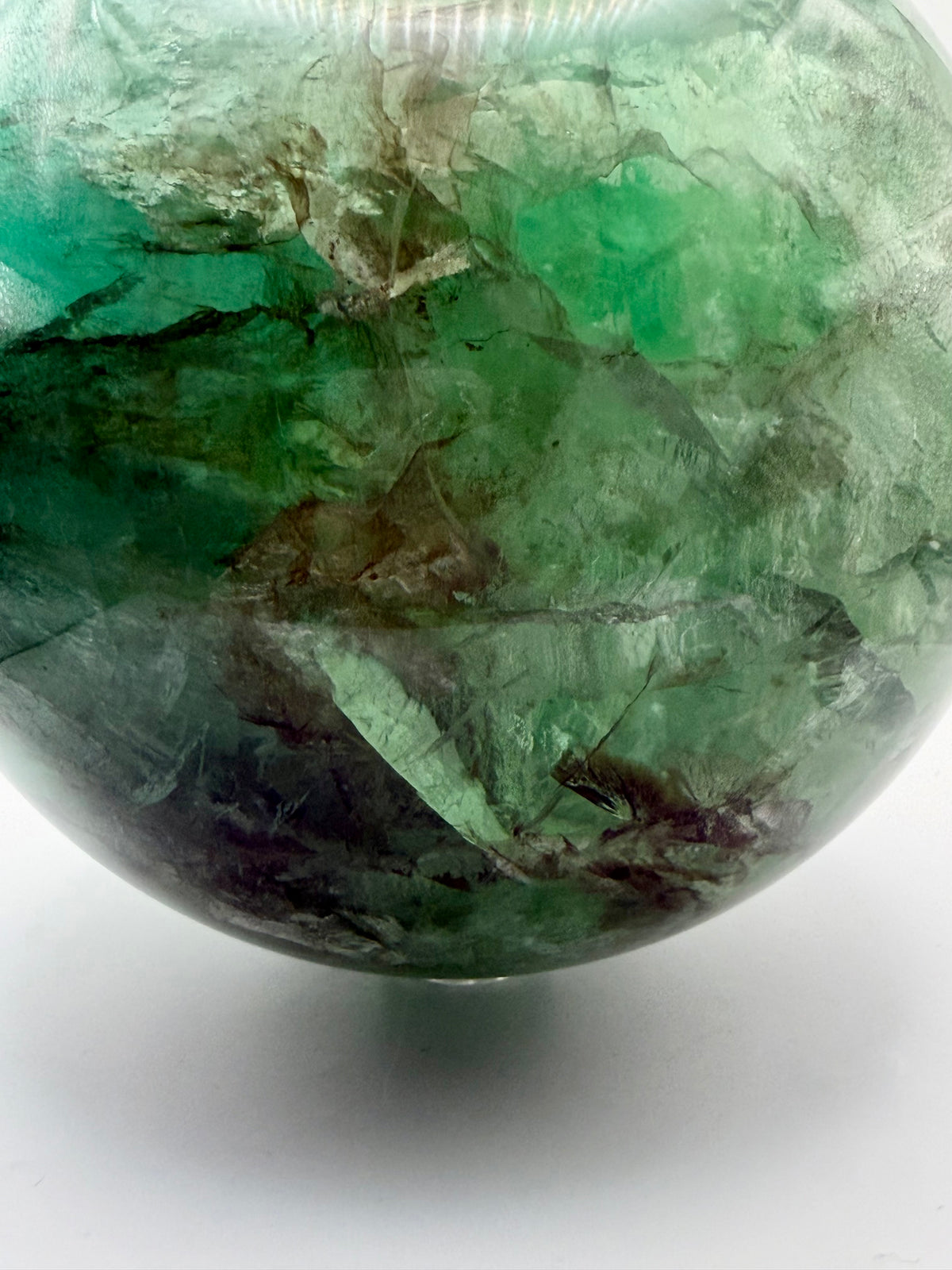 The Emerald Oracle | All Natural Phantom Fluorite Sphere