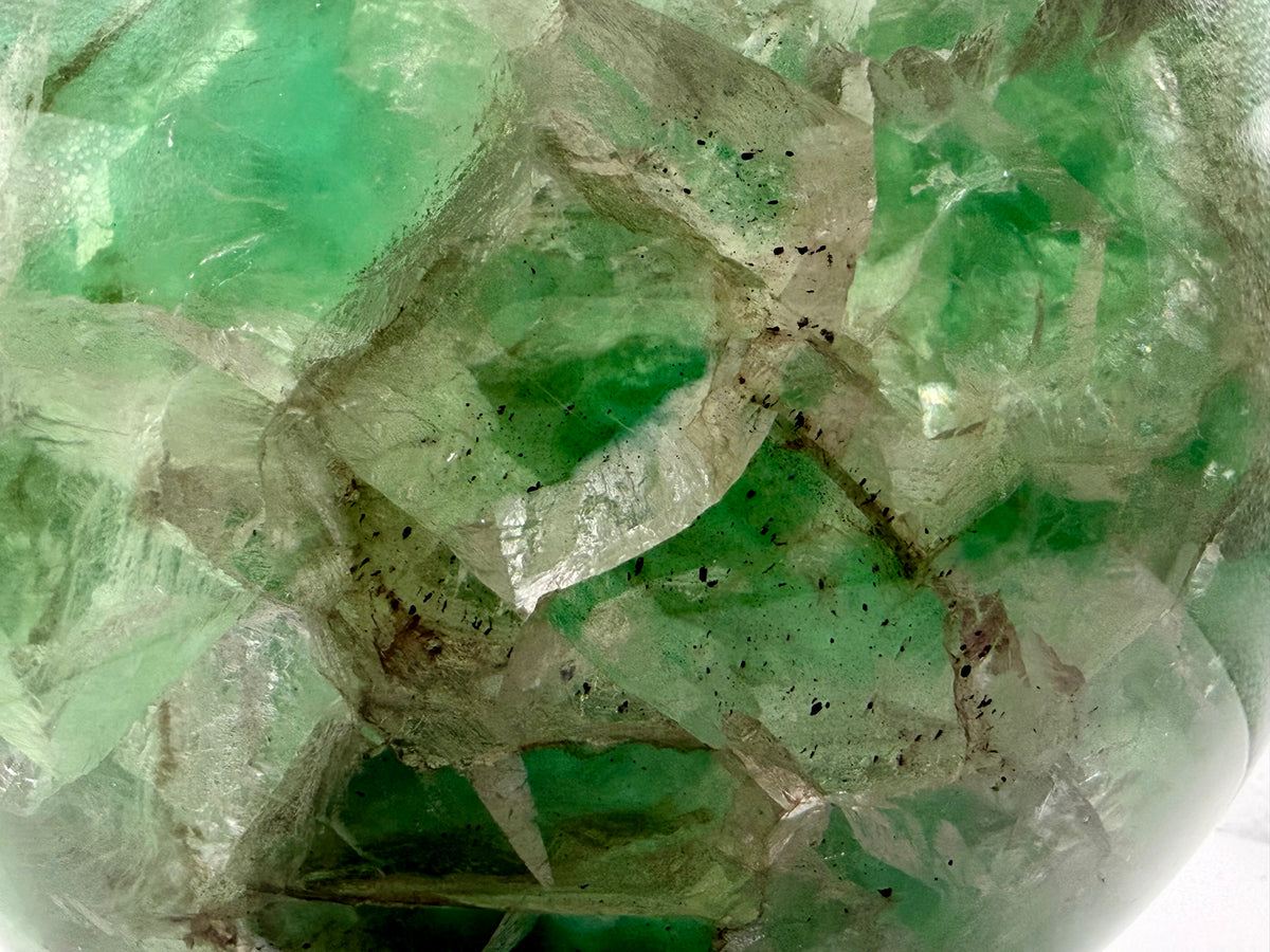 The Emerald Oracle | All Natural Phantom Fluorite Sphere