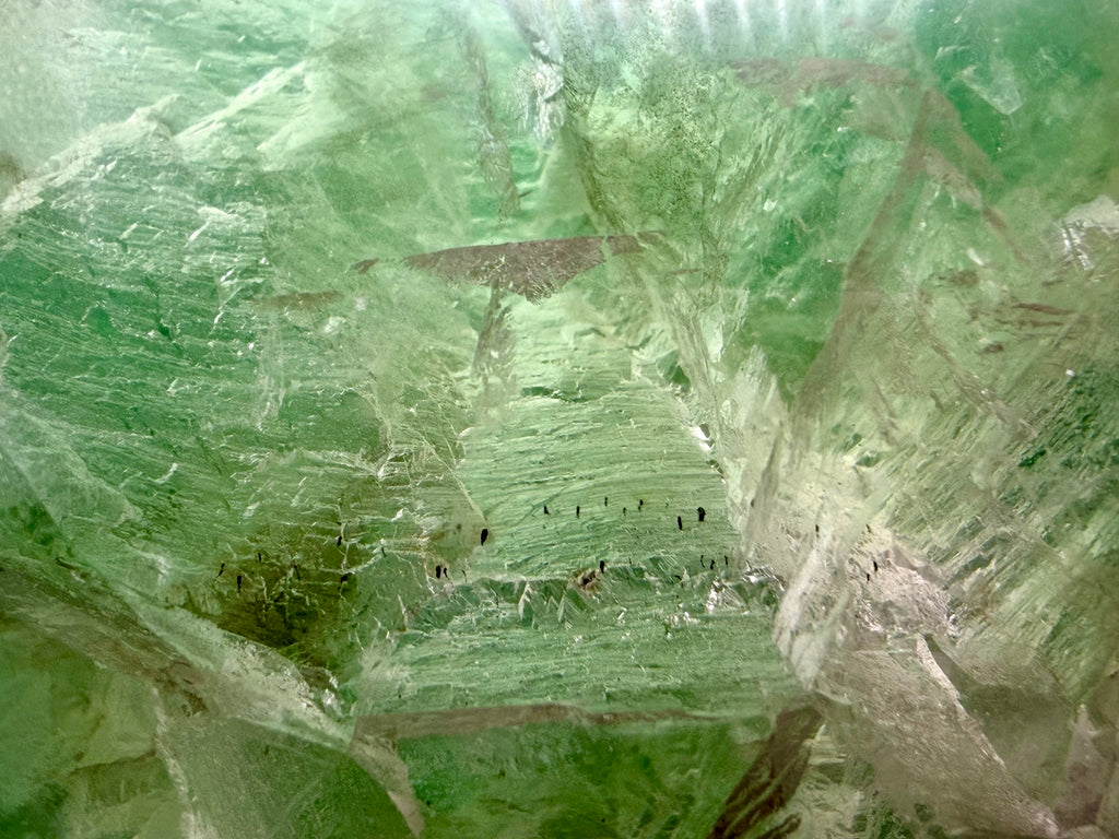 The Emerald Oracle | All Natural Phantom Fluorite Sphere