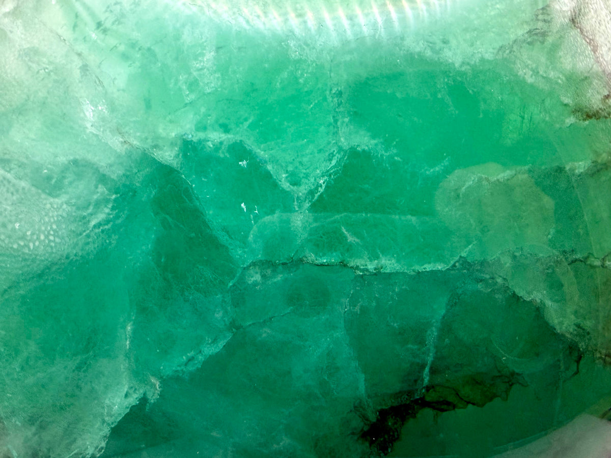 The Emerald Oracle | All Natural Phantom Fluorite Sphere