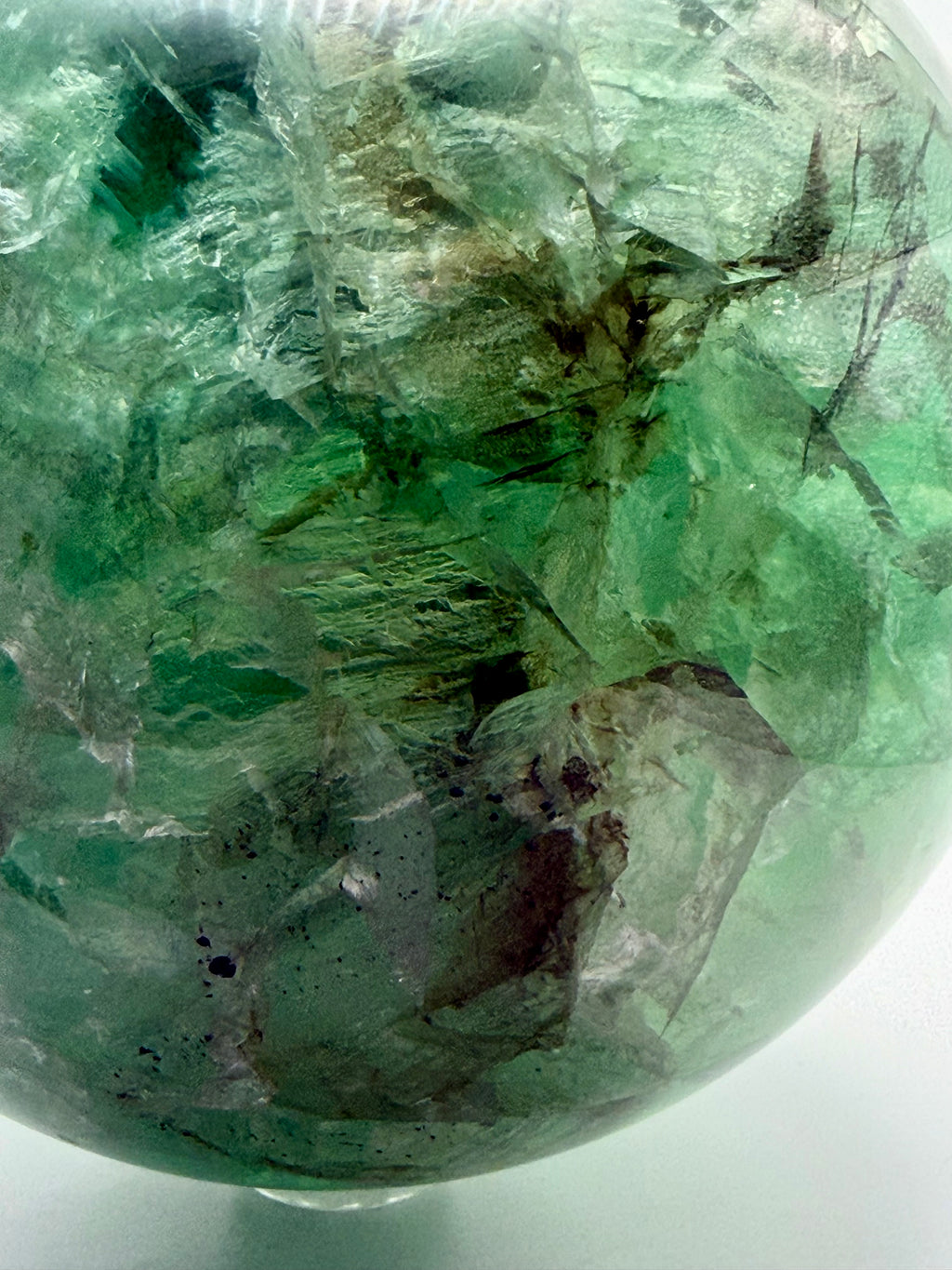 The Emerald Oracle | All Natural Phantom Fluorite Sphere