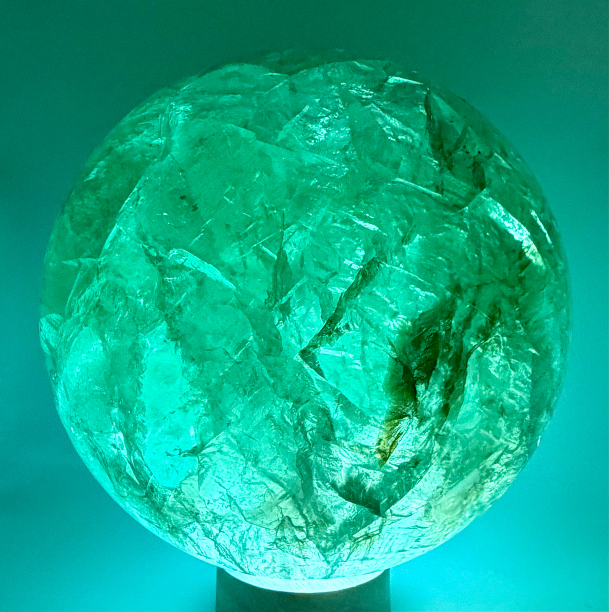 The Emerald Oracle | All Natural Phantom Fluorite Sphere