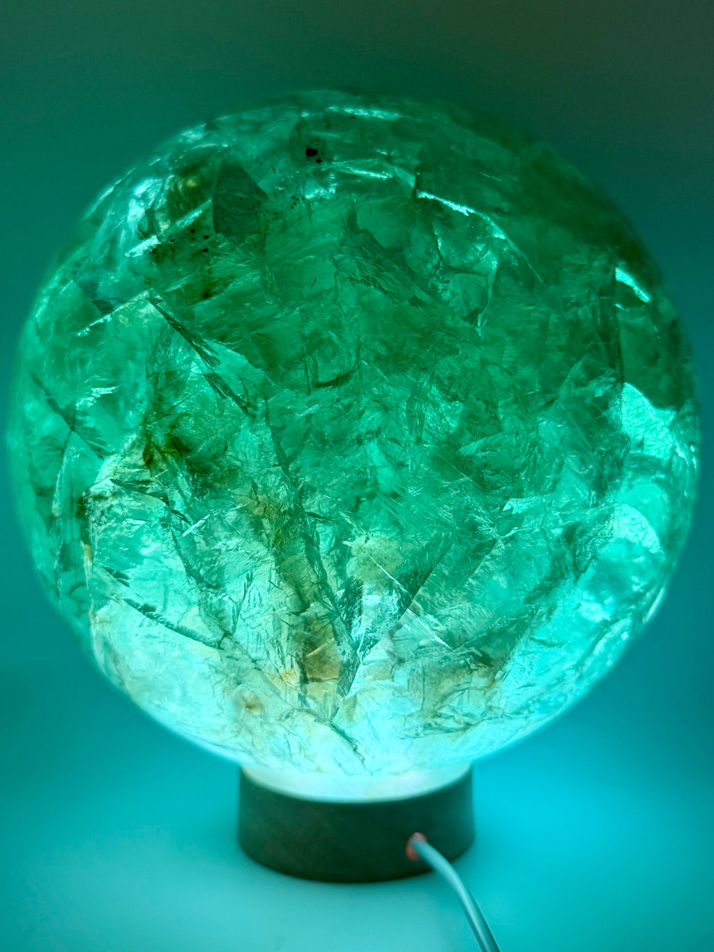 The Emerald Oracle | All Natural Phantom Fluorite Sphere