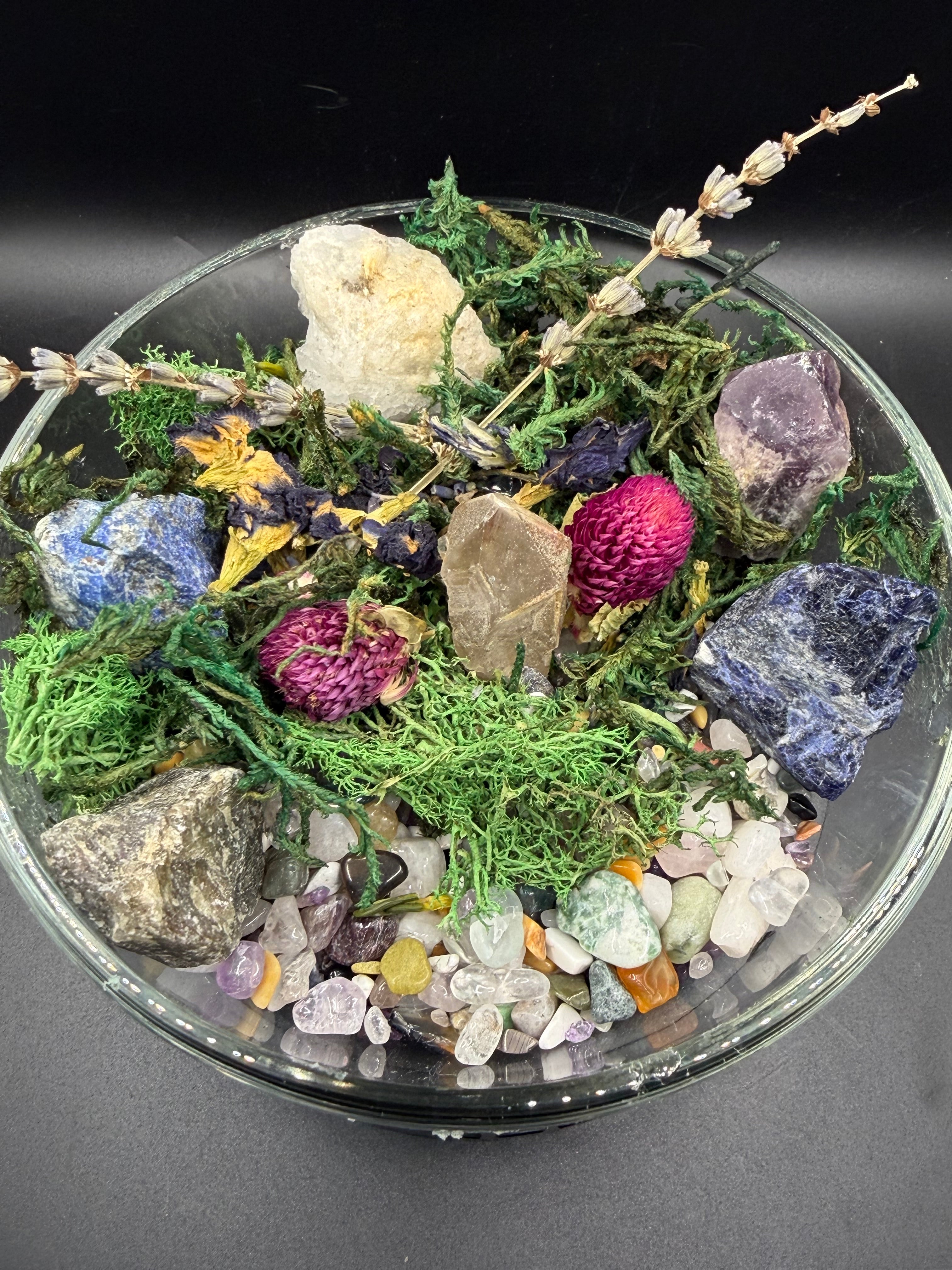 HANDMADE • ONE-OF-A-KIND NATURAL HEALING CRYSTAL GARDEN