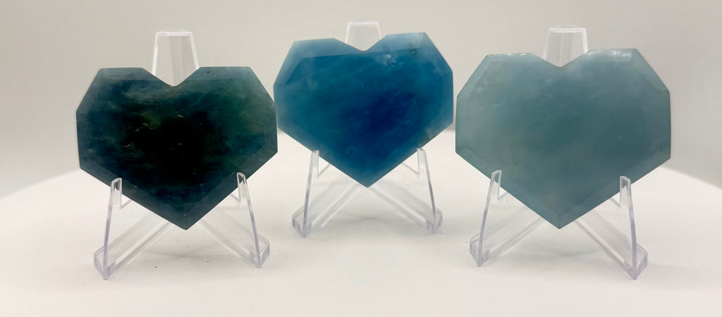 Natural Aquamarine Heart Crystal
