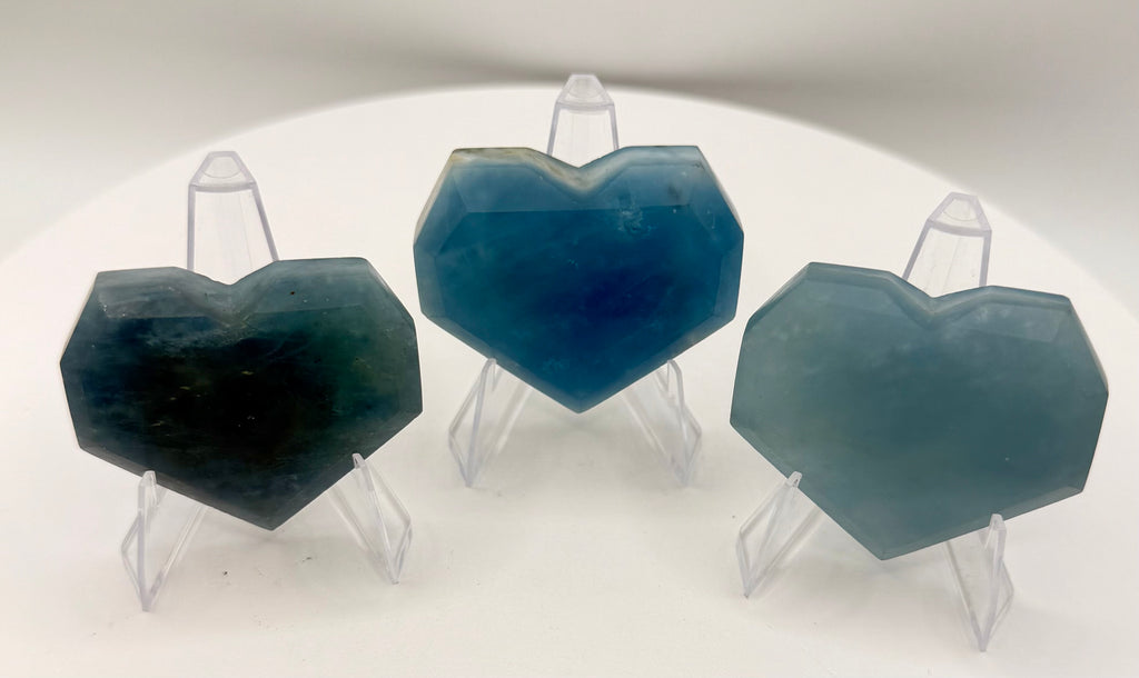 Natural Aquamarine Heart Crystal