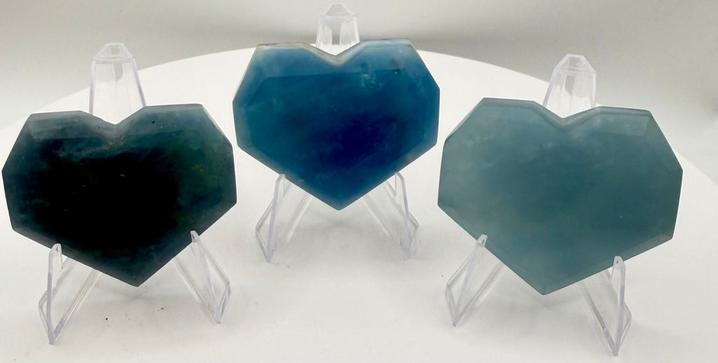 Natural Aquamarine Heart Crystal