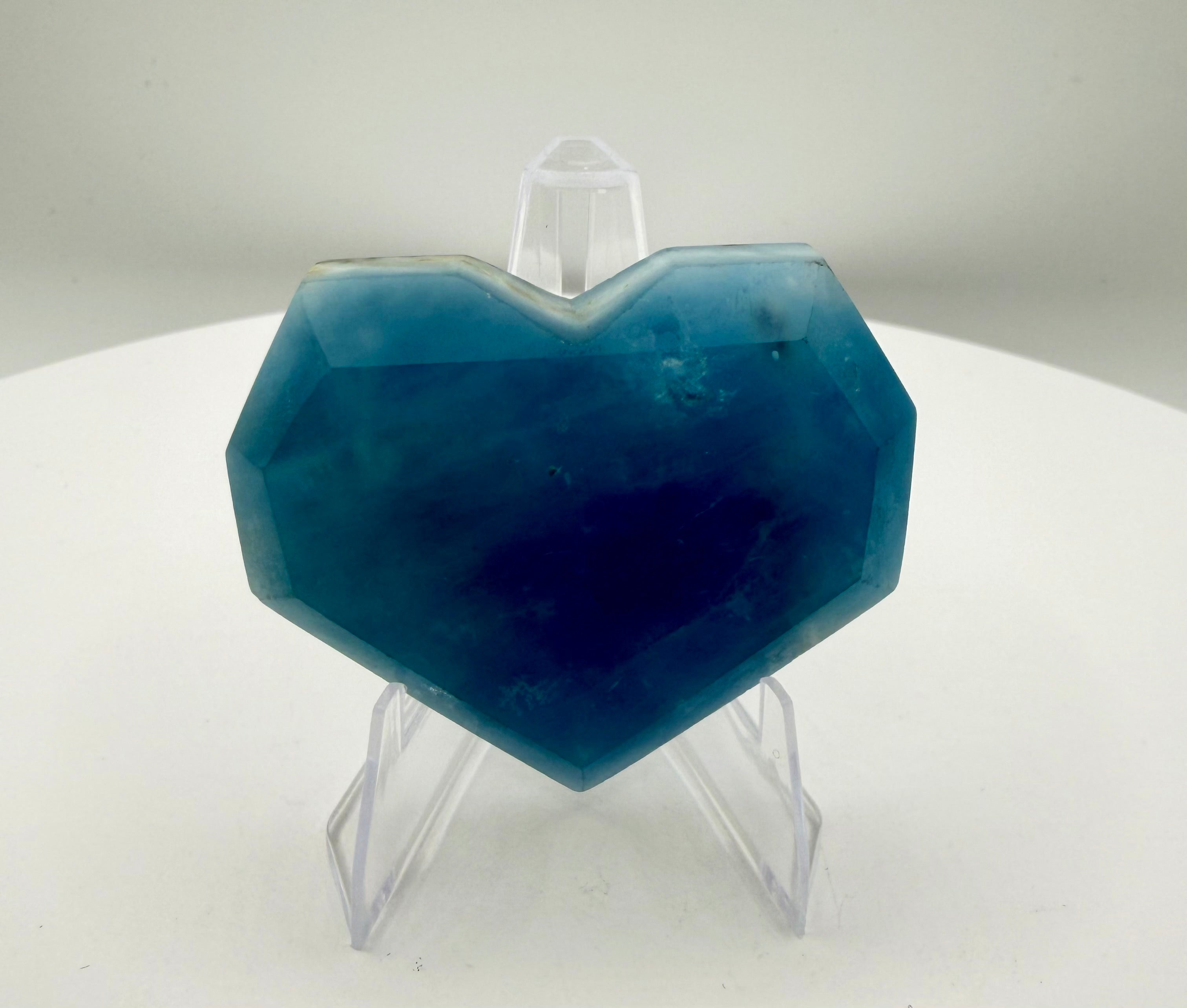 Natural Aquamarine Heart Crystal