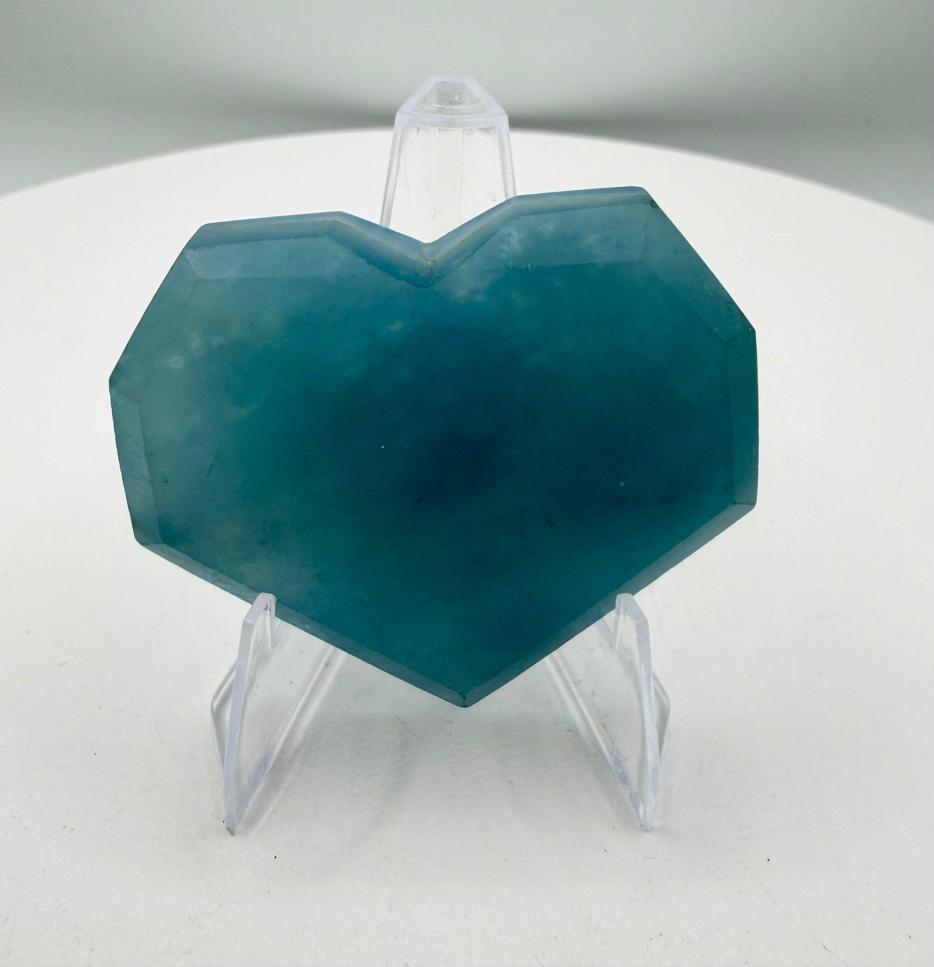 Natural Aquamarine Heart Crystal