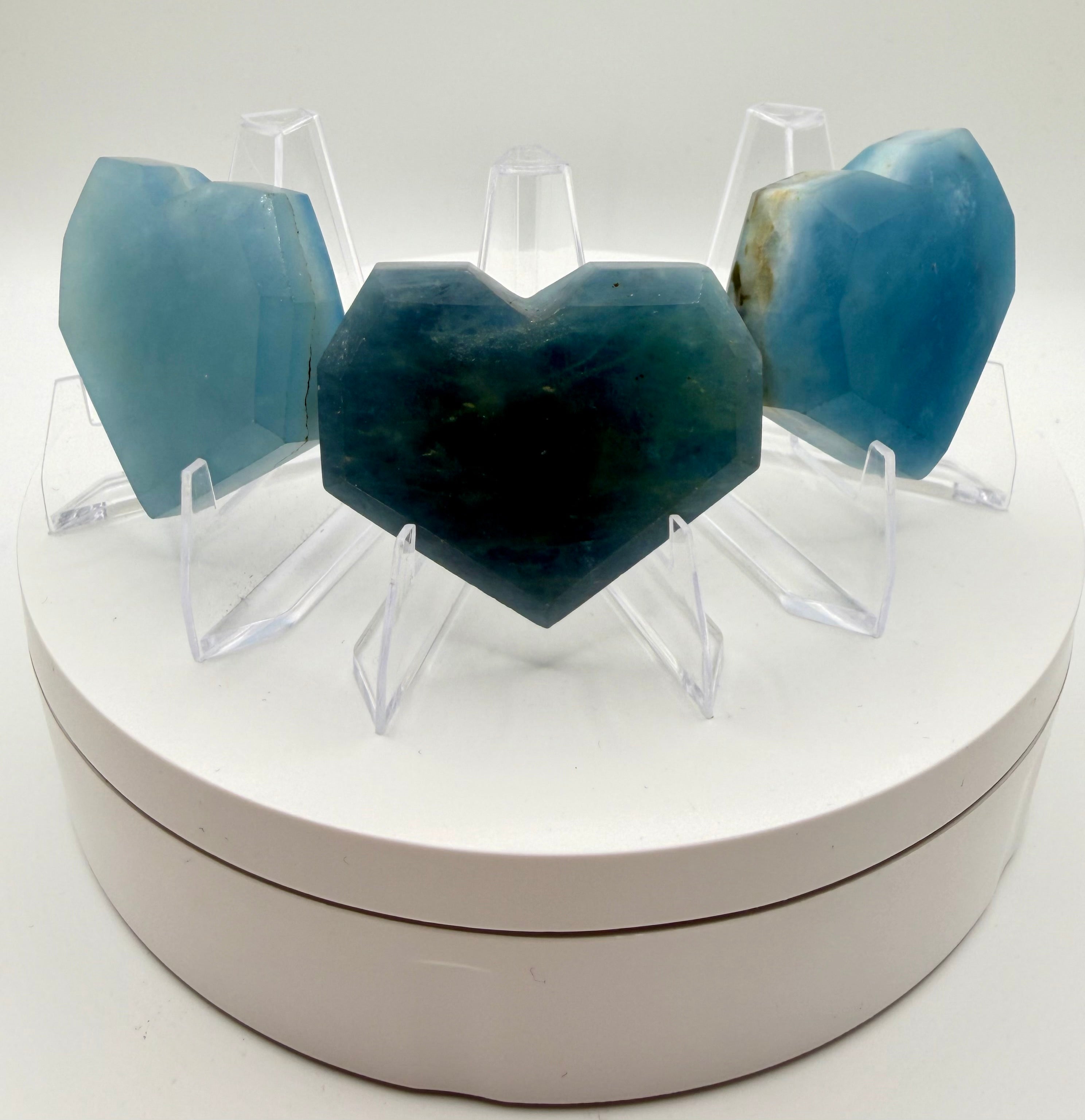 Natural Aquamarine Heart Crystal