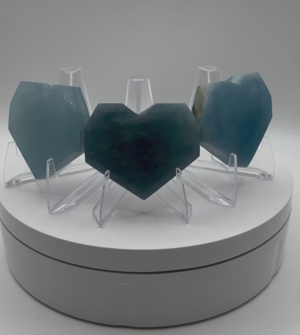 Natural Aquamarine Heart Crystal