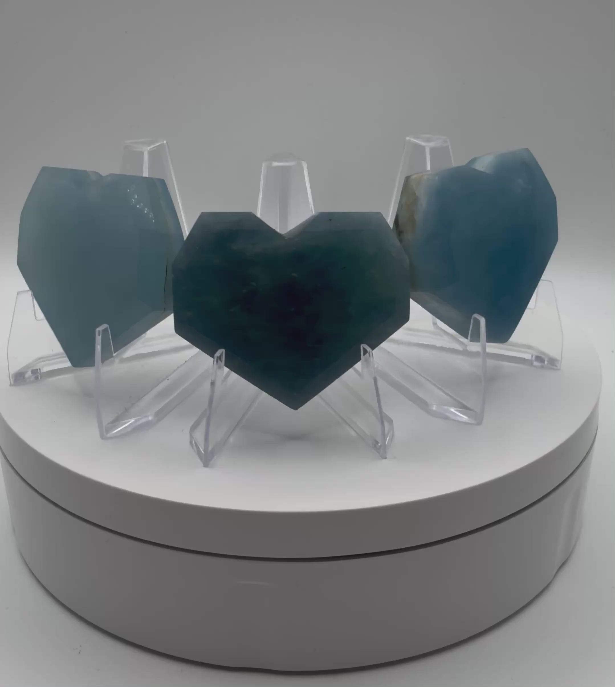 Natural Aquamarine Heart Crystal