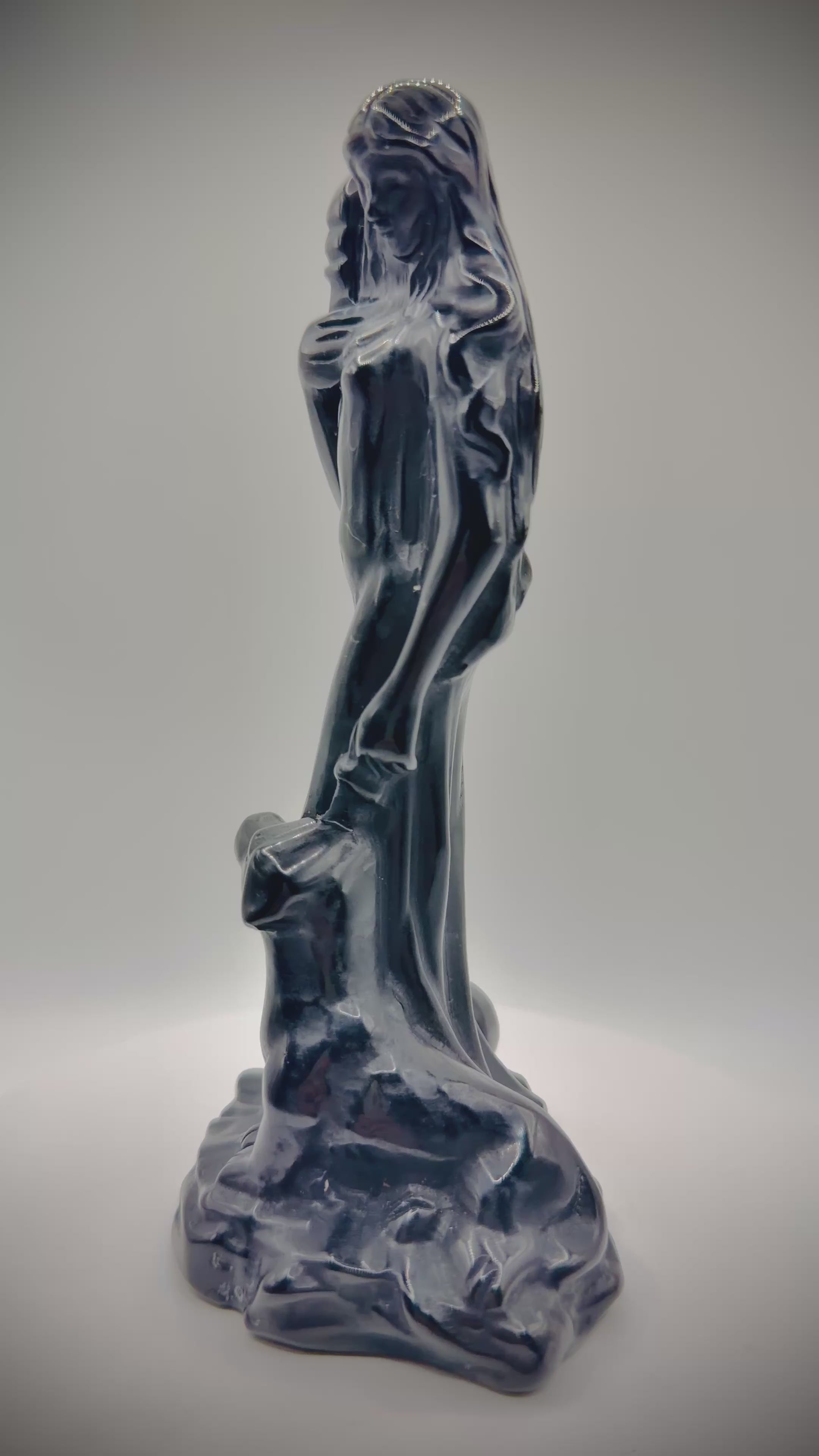 Hecate – Goddess of the Crossroads | Black Obsidian Sculpture